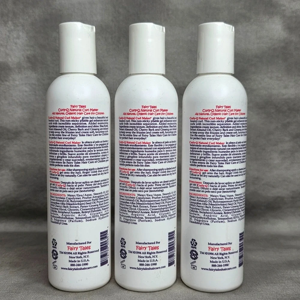 (X3) Fairy Tales Curly-Q‎ Natural Curl Maker Gel 8 fl oz